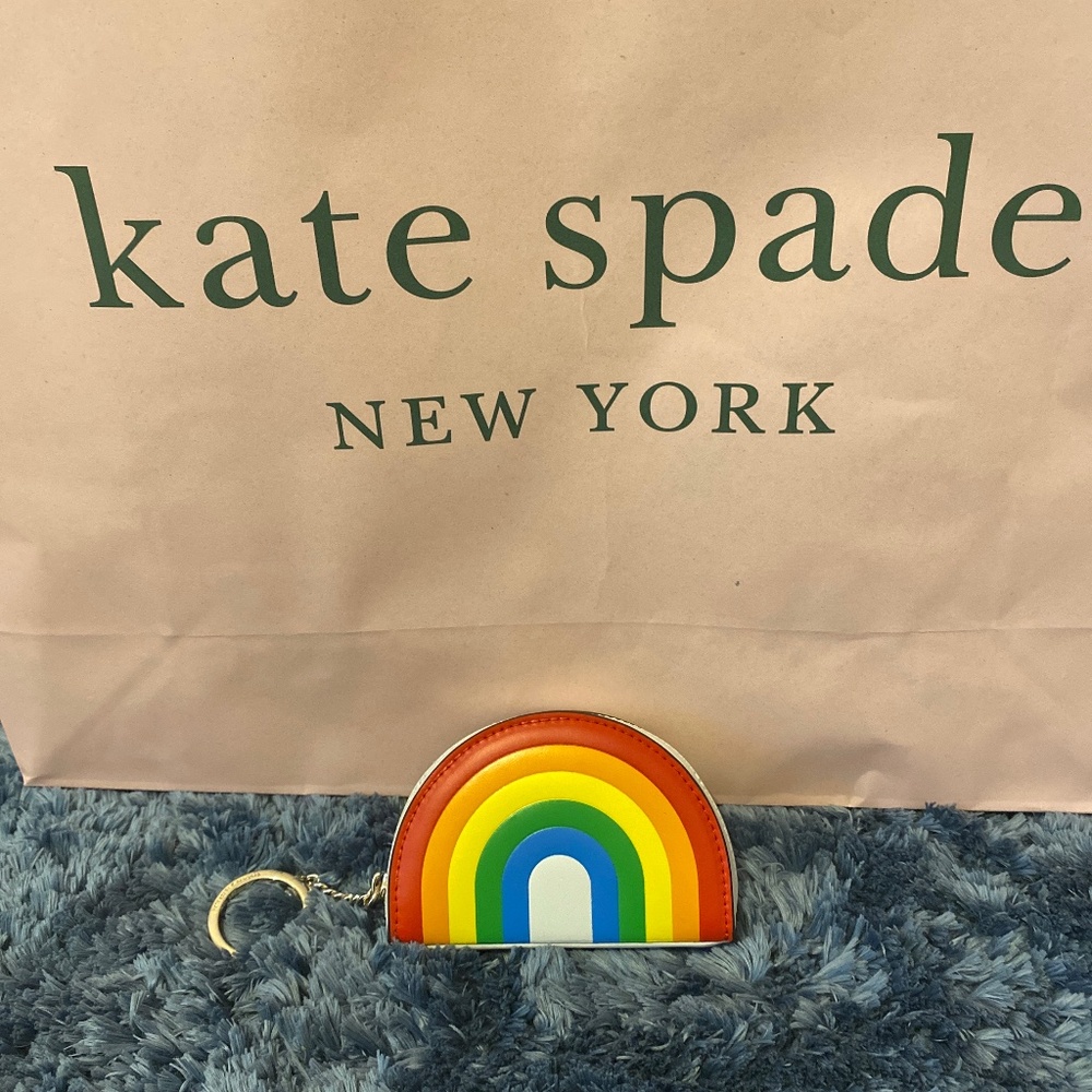 NWT Kate Spade 2 sided Rainbow wallet